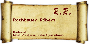 Rothbauer Róbert névjegykártya